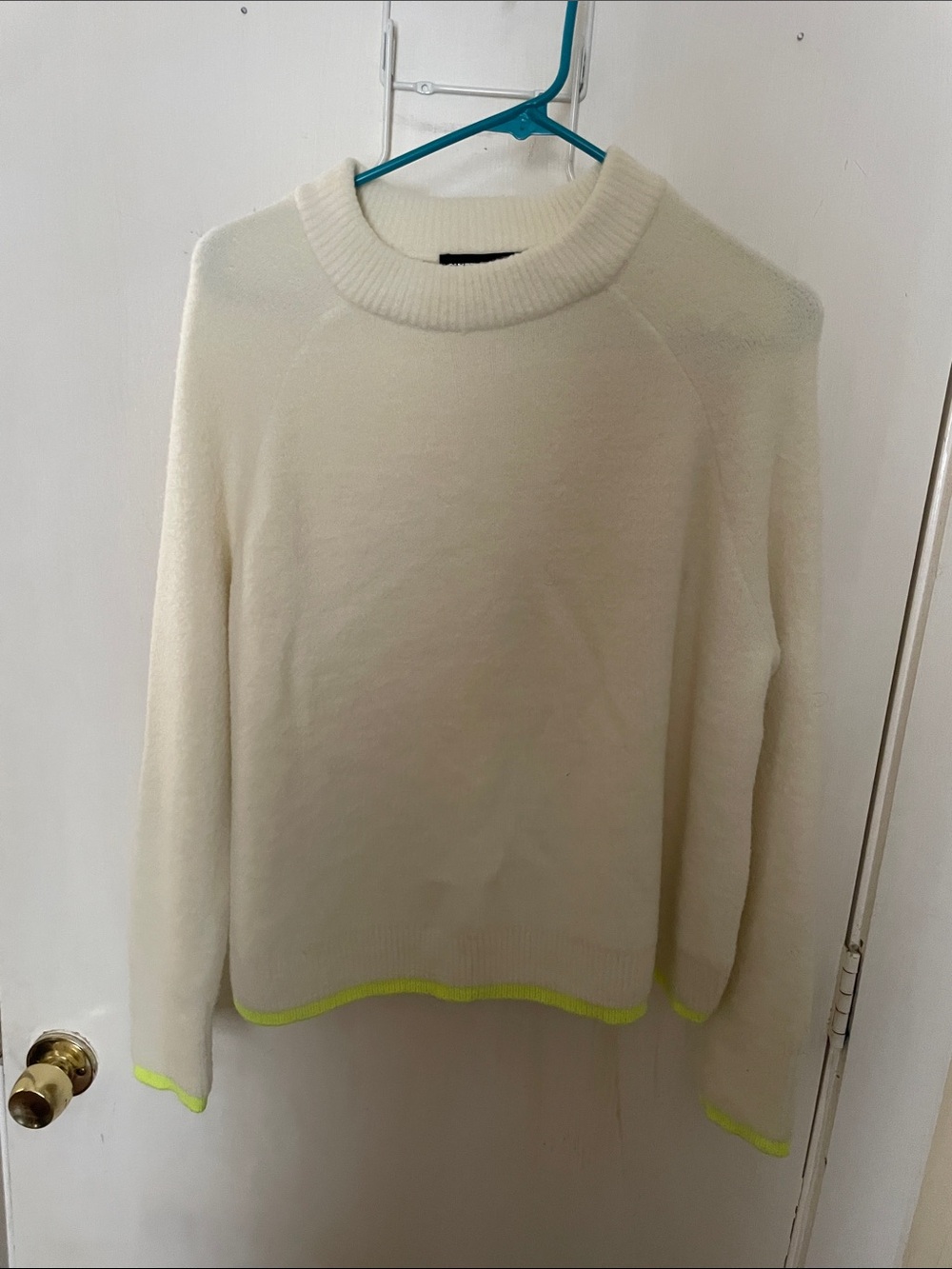 Sweet & Sinful cowl neck neon trim sweater